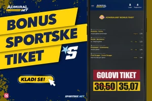 AdmiralBet i Sportske bonus tiket - Pljušte golovi za kvotu 35,07